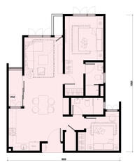 Type A - 859 sq ft l 2 Bedrooms, 2 Bathrooms