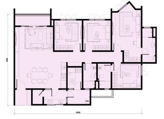 Type E - 1,588 sq ft l 4 + 1 Bedrooms, 3 Bathrooms