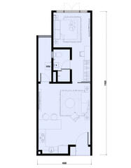 Type C - 551 sq ft l 1 Bedroom, 1 Bathroom